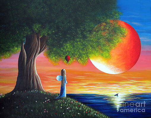 The Fairy And The Orca by Shawna Erback by Moonlight Art Parlour