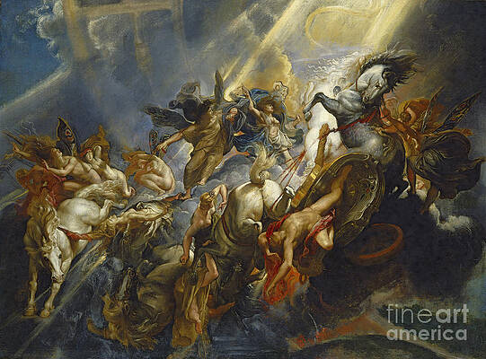 Wall Art - Painting - The Fall of Phaeton by Rubens by Peter Paul Rubens
