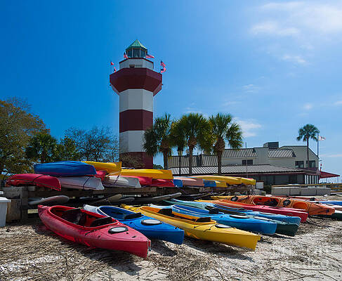 The famous lighthouse at Harbourtown on Hilton Head Island by Louise Heusinkveld The famous lighthouse at Harbourtown on Hilton Head Island by Louise Heusinkveld