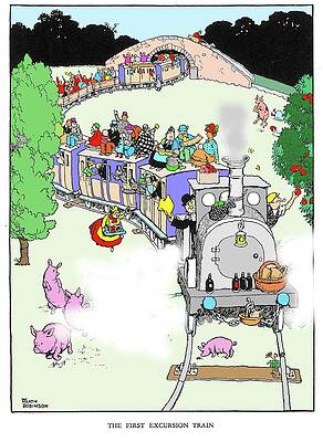 Wall Art - Photograph - The First Excursion Train By W. Heath Robinson by Science Photo Library
