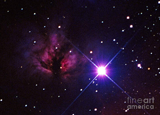 Wall Art - Photograph - The Flame Nebula And Alnitak by John Chumack