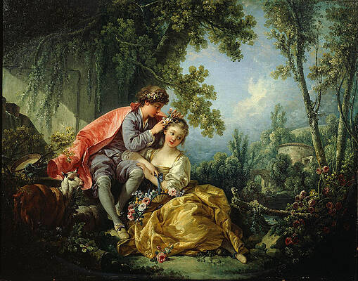 The Four Seasons. Spring Print by Francois Boucher