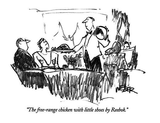 Wall Art - Drawing - The Free-range Chicken With Little Shoes by Robert Weber