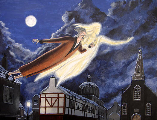 Wall Art - Painting - The Ghost of Christmas Past by Dave Rheaume