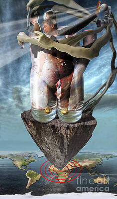 The glass of shame in the center of the World by Agim Meta