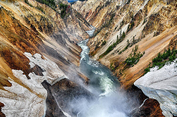 National Park Wall Art featuring the photograph The Grand Canyon Of The Yellowstone by Bruce Friedman