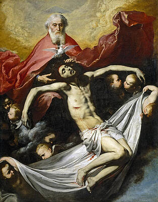 The Holy Trinity Print by Jusepe de Ribera