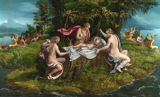 The Infancy of Jupiter Print by Workshop of Giulio Romano