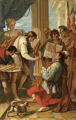 The Investiture of Marco Corner as Count of Zara in 1344 Print by Sebastiano Ricci