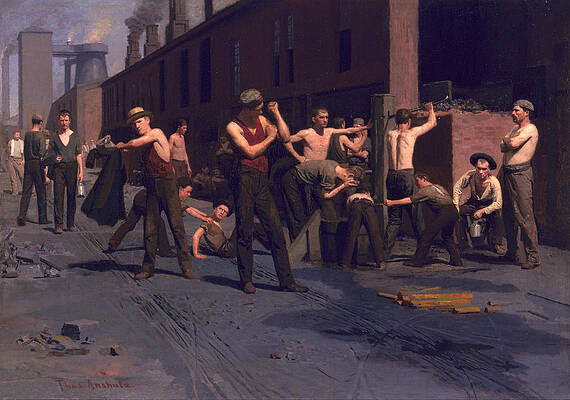 The Ironworkers Noontime Print by Thomas Pollock Anshutz