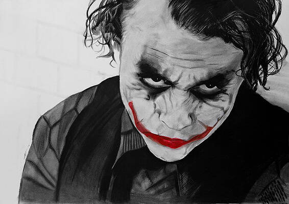 Heath Ledger Joker Pen Sketch