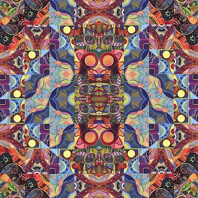 Wall Art - Digital Art - The Joy of Design Mandala Series Puzzle 1 Arrangement 5 by Helena Tiainen
