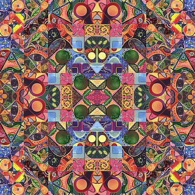 Wall Art - Digital Art - The Joy of Design Mandala Series Puzzle 2 Arrangement 4 by Helena Tiainen