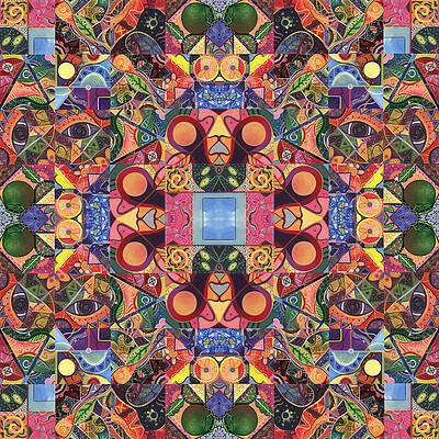 Wall Art - Digital Art - The Joy of Design Mandala Series Puzzle 2 Arrangement 5 by Helena Tiainen