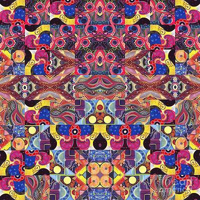 Wall Art - Painting - The Joy of Design Mandala Series Puzzle 3 Arrangement 7 by Helena Tiainen
