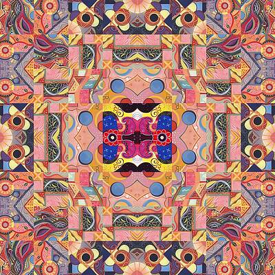 Wall Art - Painting - The Joy of Design Mandala Series Puzzle 4 Arrangement 2 by Helena Tiainen