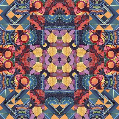 Wall Art - Painting - The Joy of Design Mandala Series Puzzle 5 Arrangement 2 by Helena Tiainen