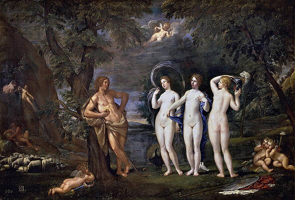 The Judgement of Paris Print by Francesco Albani