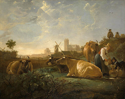 The Large Dort Print by Aelbert Cuyp