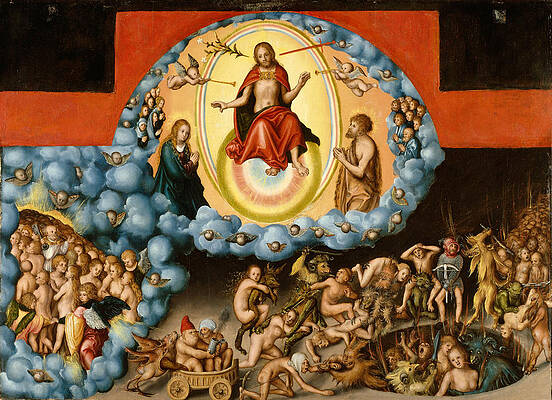 The Last Judgment Print by Lucas Cranach the Elder