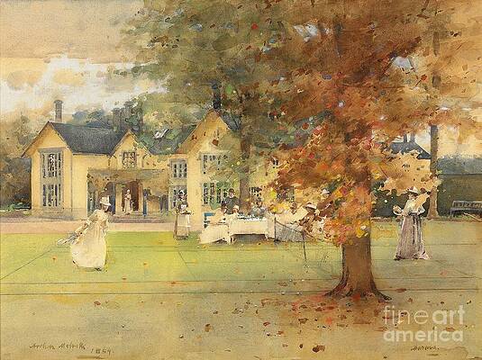 Wall Art - Painting - The Lawn Tennis Party by Arthur Melville