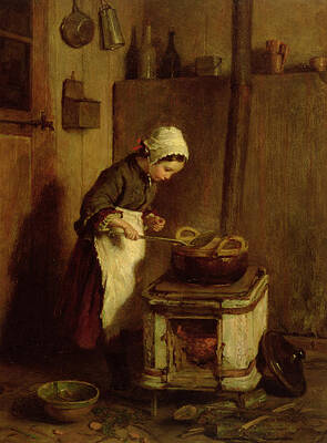 The Kitchen Maid By Firs Sergeyevich Zhuravlev