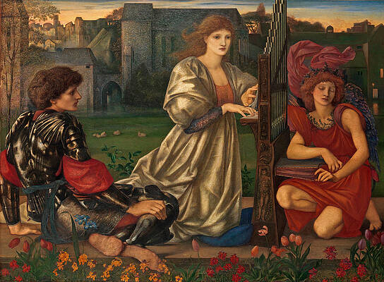 The Love Song Print by Edward Burne-Jones