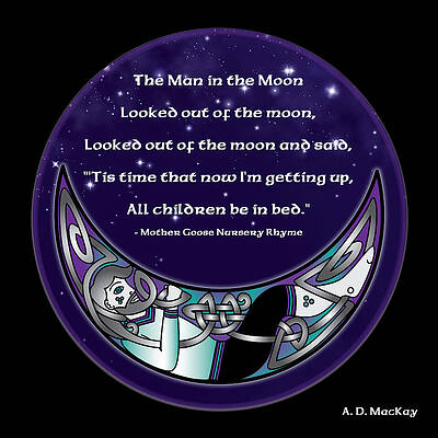 The Man in the Moon by Celtic Artist Angela Dawn MacKay The Man in the Moon by Celtic Artist Angela Dawn MacKay