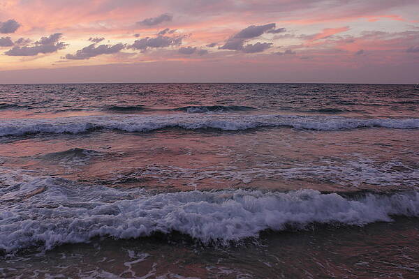 The Mediterranean in the light of the setting sun Netanya Israel by Ronald Wilfred Jansen