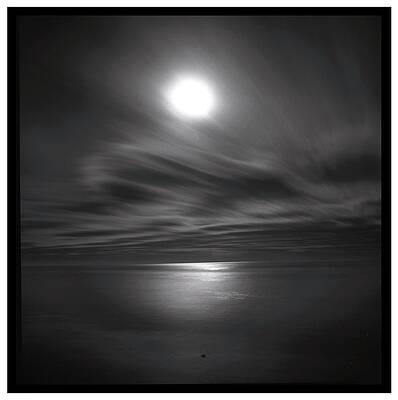 Wall Art - Photograph - The Moon Glows Over The Beach Of Apollo by Simon O'Dwyer