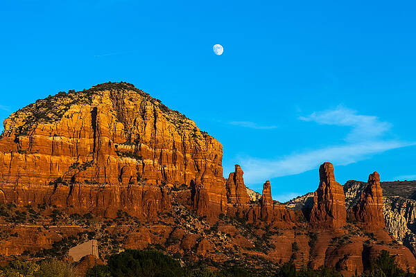 Wall Art - Photograph - The Moon over Chicken Point by Ed Gleichman