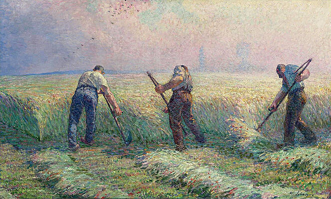 The Mowers in the Outskirts of Lagny Print by Henri Lebasque