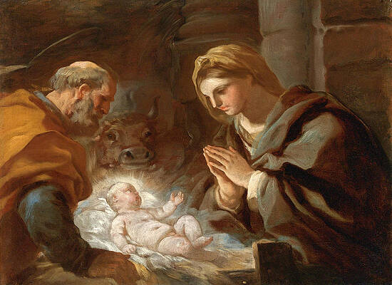 The Nativity Print by Luca Giordano
