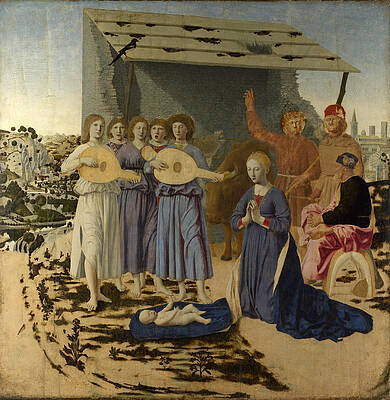 The Nativity Print by Piero della Francesca