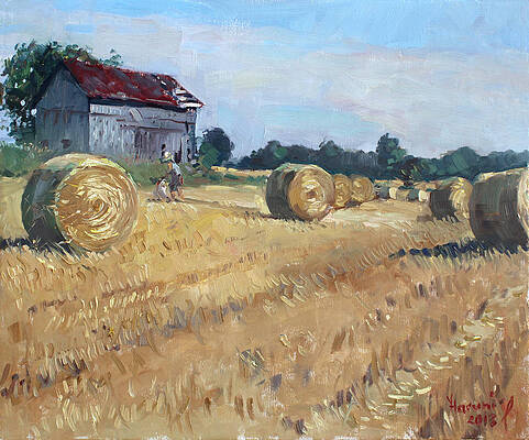 Wall Art - Painting - The Old Barns in Georgetown ON by Ylli Haruni