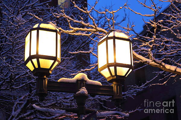 The Old Lights in Downtown Oneonta New York by Christopher Jones