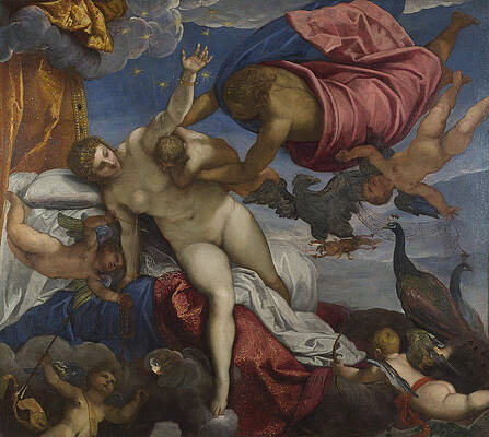 The Origin Of The Milky Way Print by Tintoretto