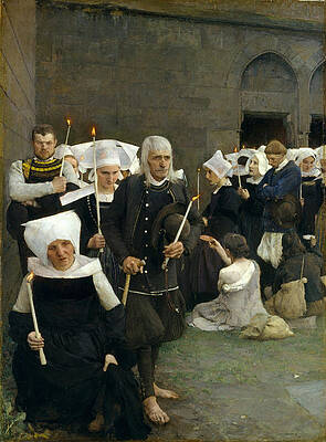 The Pardon in Brittany Print by Pascal-Adolphe-Jean Dagnan-Bouveret