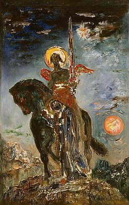 The Park and the Angel of Death Print by Gustave Moreau