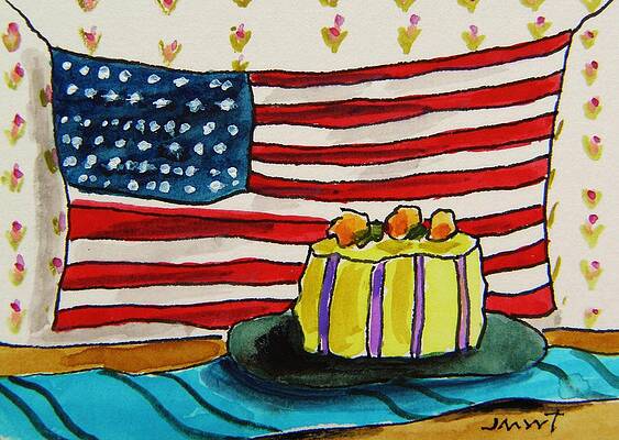 Wall Art - Painting - The Patriotic Baker by John Williams