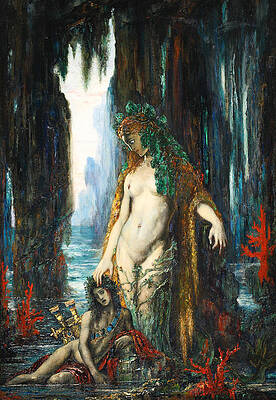 The Poet And The Siren Print by Gustave Moreau