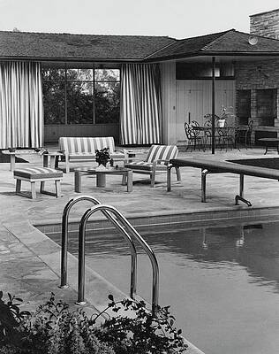 Wall Art - Photograph - The Pool And Pavilion Of A House by Sharland