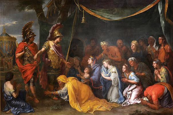 The Queens of Persia at the feet of Alexander Print by Charles Le Brun