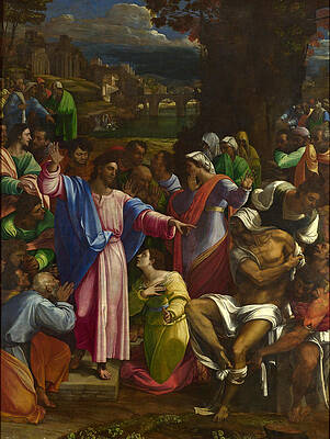 The Raising of Lazarus Print by Sebastiano del Piombo