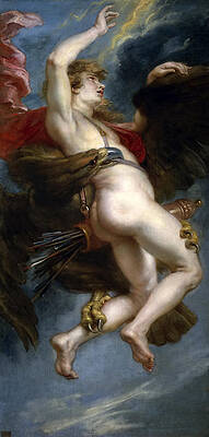 The Rape Of Ganymede Print by Peter Paul Rubens