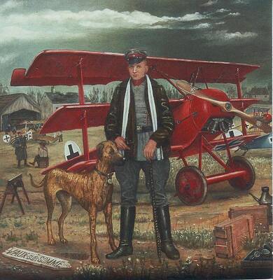 The Red Baron Bugs Out Painting by John Bradley - Fine Art America