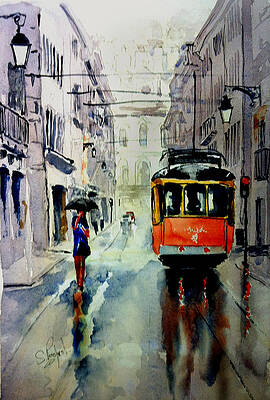 The red tram by Steven Ponsford The red tram by Steven Ponsford