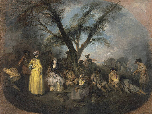 The Rest Print by Antoine Watteau