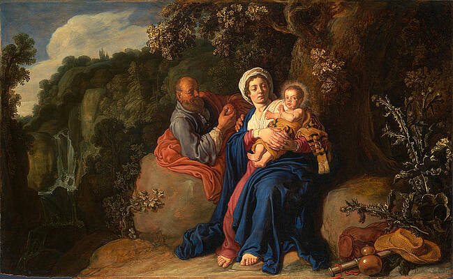 The Rest on the Flight into Egypt Print by Pieter Lastman