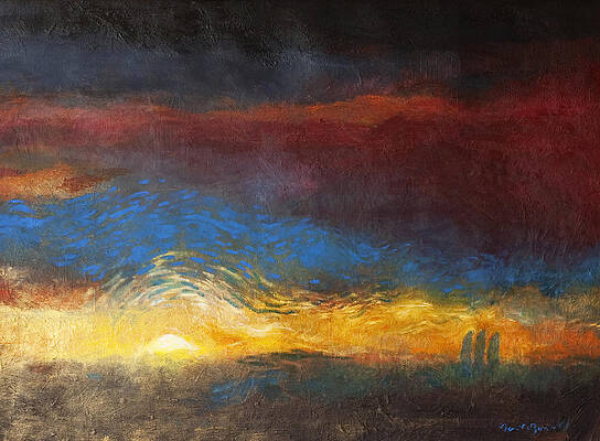 Wall Art - Painting - The Road to Emmaus by Daniel Bonnell